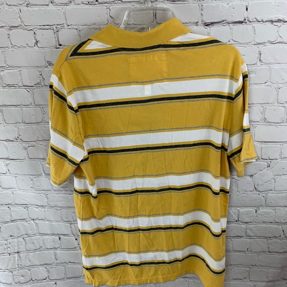 Sold Urban Pipeline Yellow White Stripe Polo Shirt - Picture 4 of 6